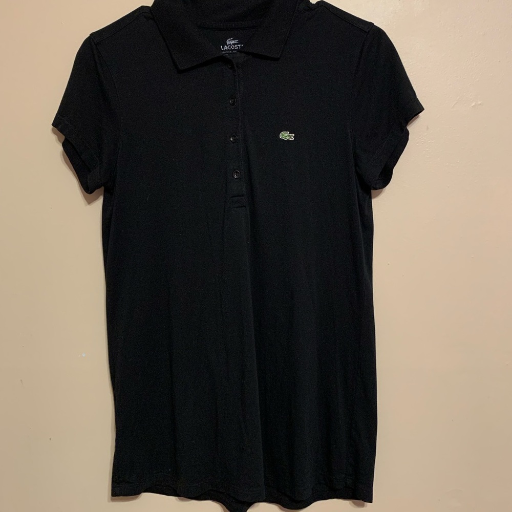Lacoste Black Slim Polo Shirt Size 40